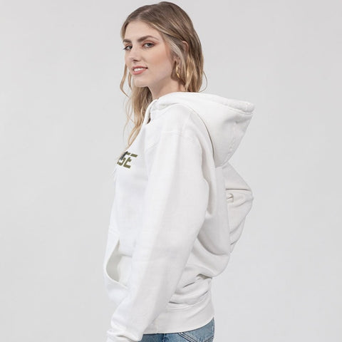 White Shade Piercing Wolf Unisex Premium Pullover Hoodie | Lane Seven